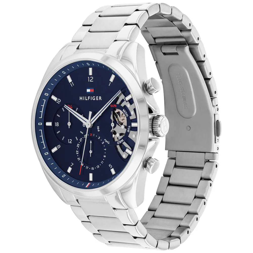 1710448 Men's Navy Watch - Japanese Movement - Water Resistant - Stylish Design - Durable Build - Image 2