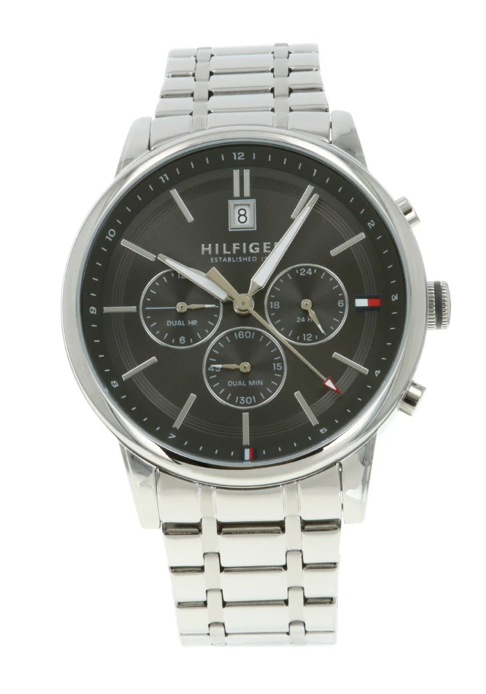 1791632 Men's Watch Black Stainless Steel Water Resistant Quartz Elegant Design