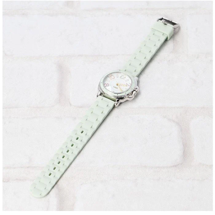 25L1362GR Stylish Ladies Watch Silicone Strap Soft Green Color Water Resistant Lightweight Elegant Design - Image 10