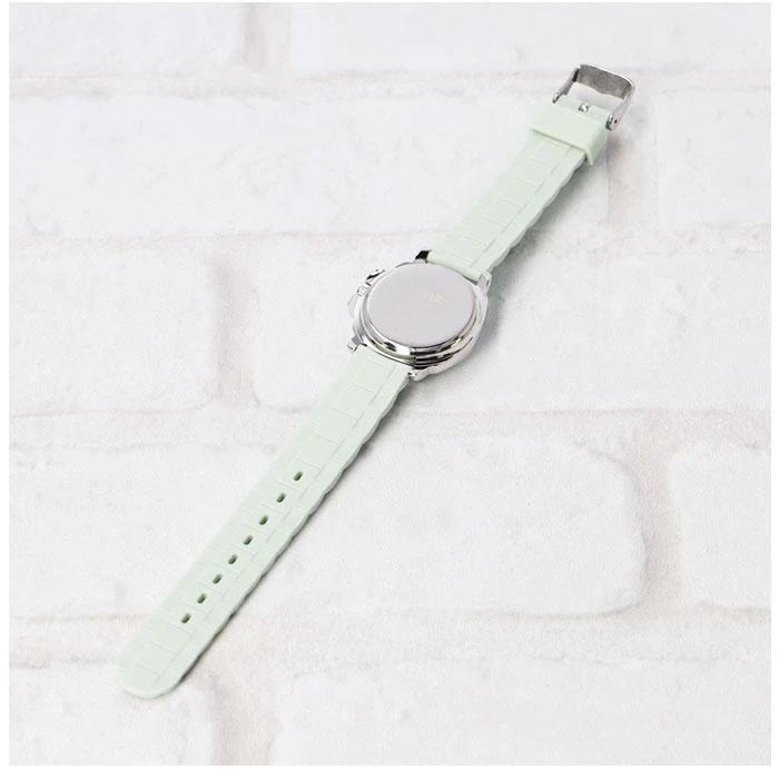 25L1362GR Stylish Ladies Watch Silicone Strap Soft Green Color Water Resistant Lightweight Elegant Design - Image 11