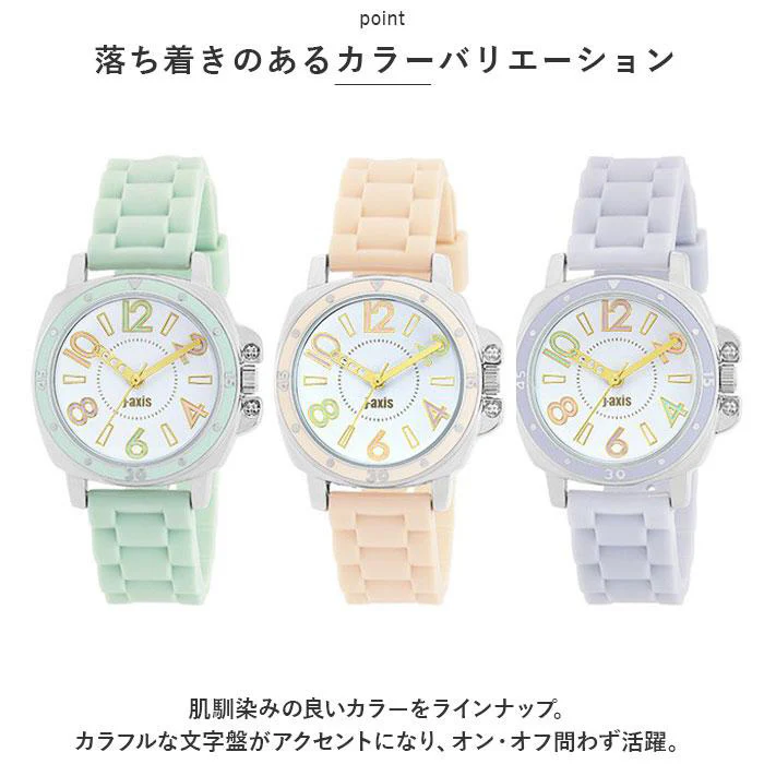 25L1362GR Stylish Ladies Watch Silicone Strap Soft Green Color Water Resistant Lightweight Elegant Design - Image 9