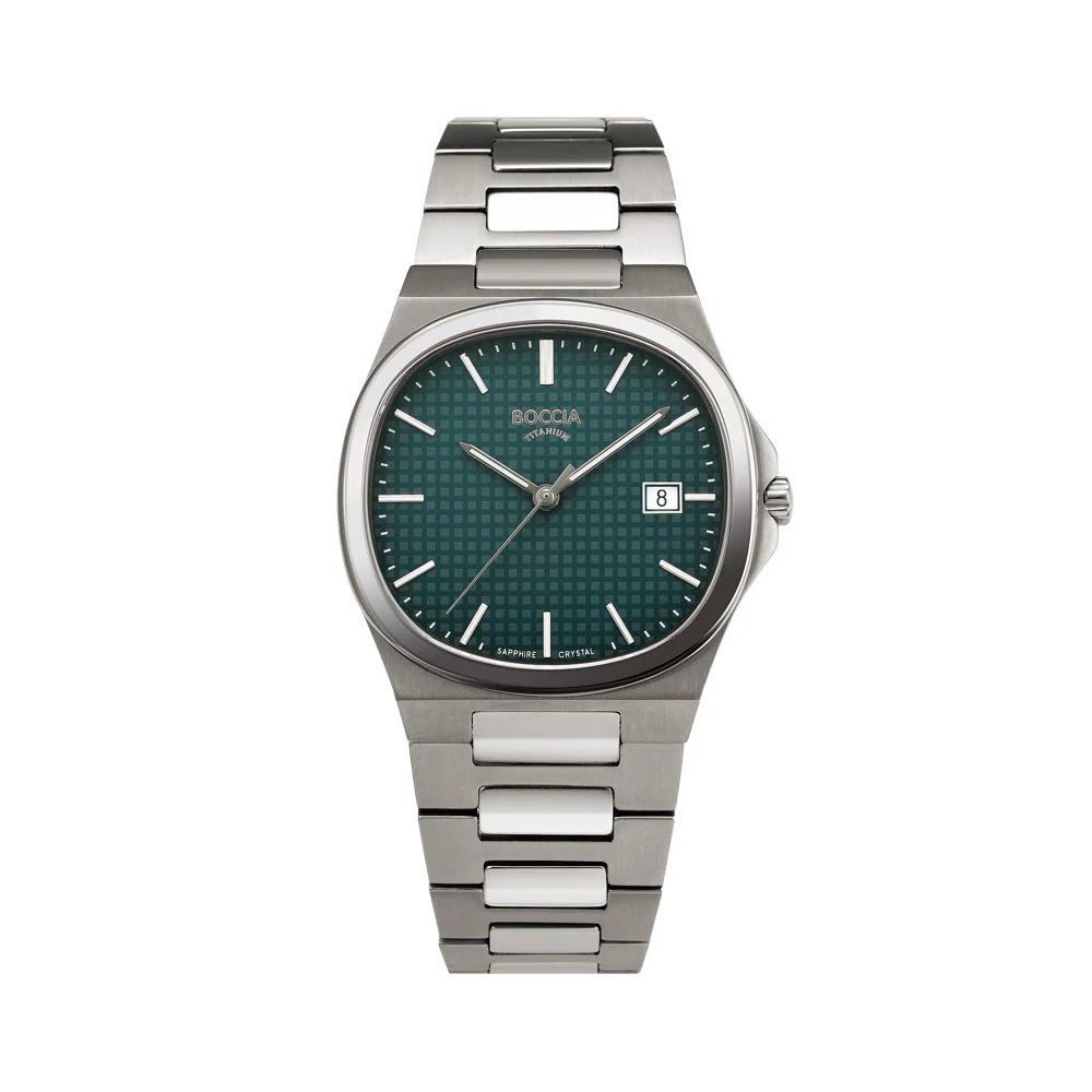 3657-03 3 BOCCIA TITANIUM Quartz Watch - Stainless Steel Bracelet - Sleek Design - Water Resistant - Lightweight Comfort