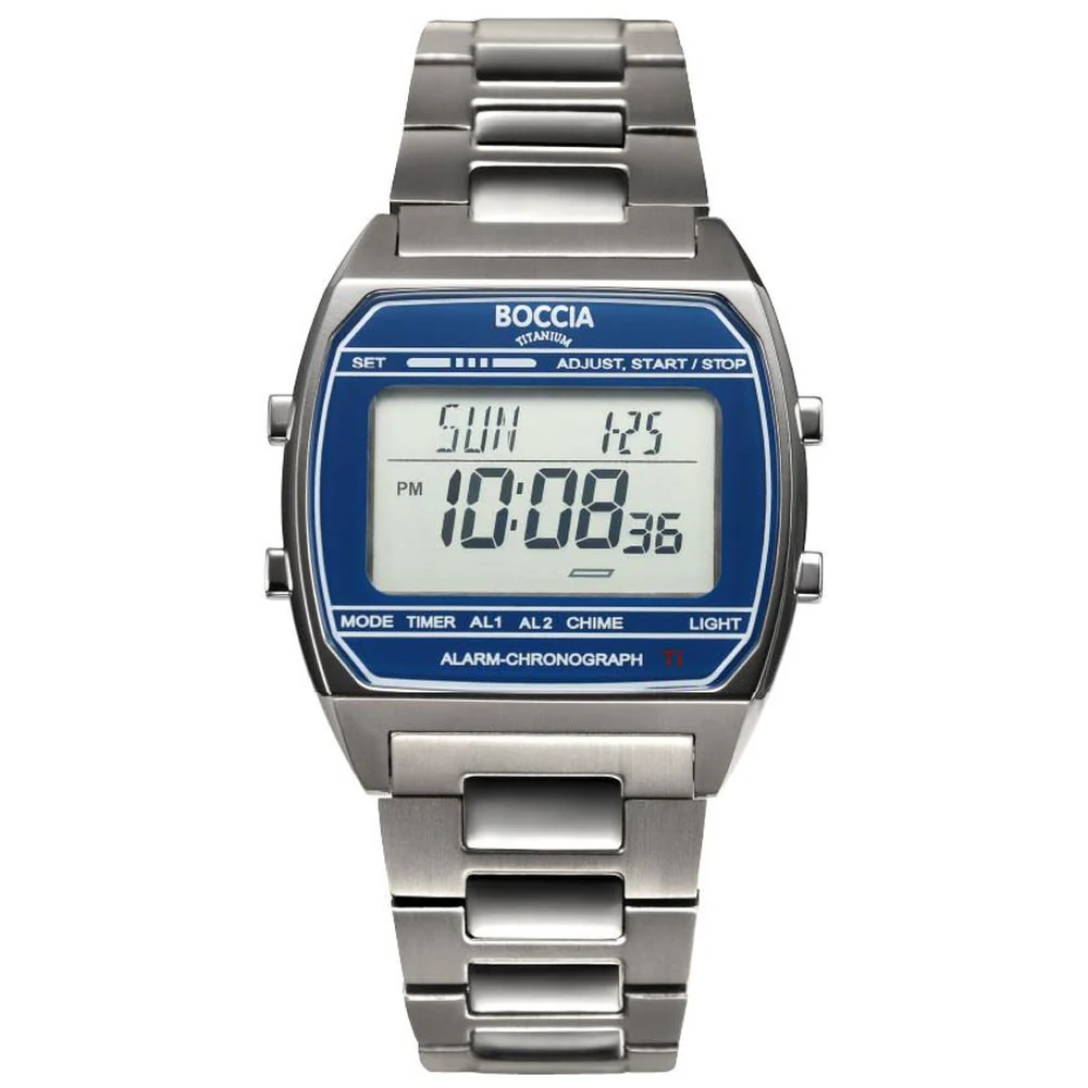 3738-06 6 Basic Digital Collection Stylish SS Strap Quartz Water Resistant Lightweight Design