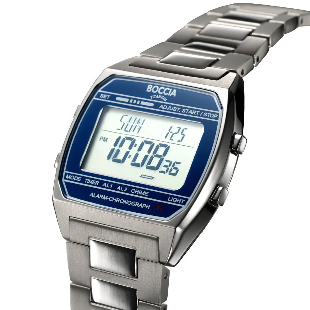 3738-06 6 Basic Digital Collection Stylish SS Strap Quartz Water Resistant Lightweight Design - Image 3