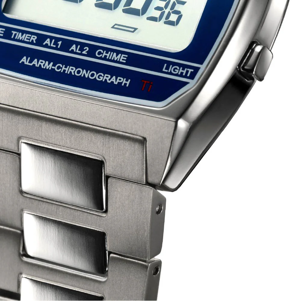 3738-06 6 Basic Digital Collection Stylish SS Strap Quartz Water Resistant Lightweight Design - Image 4