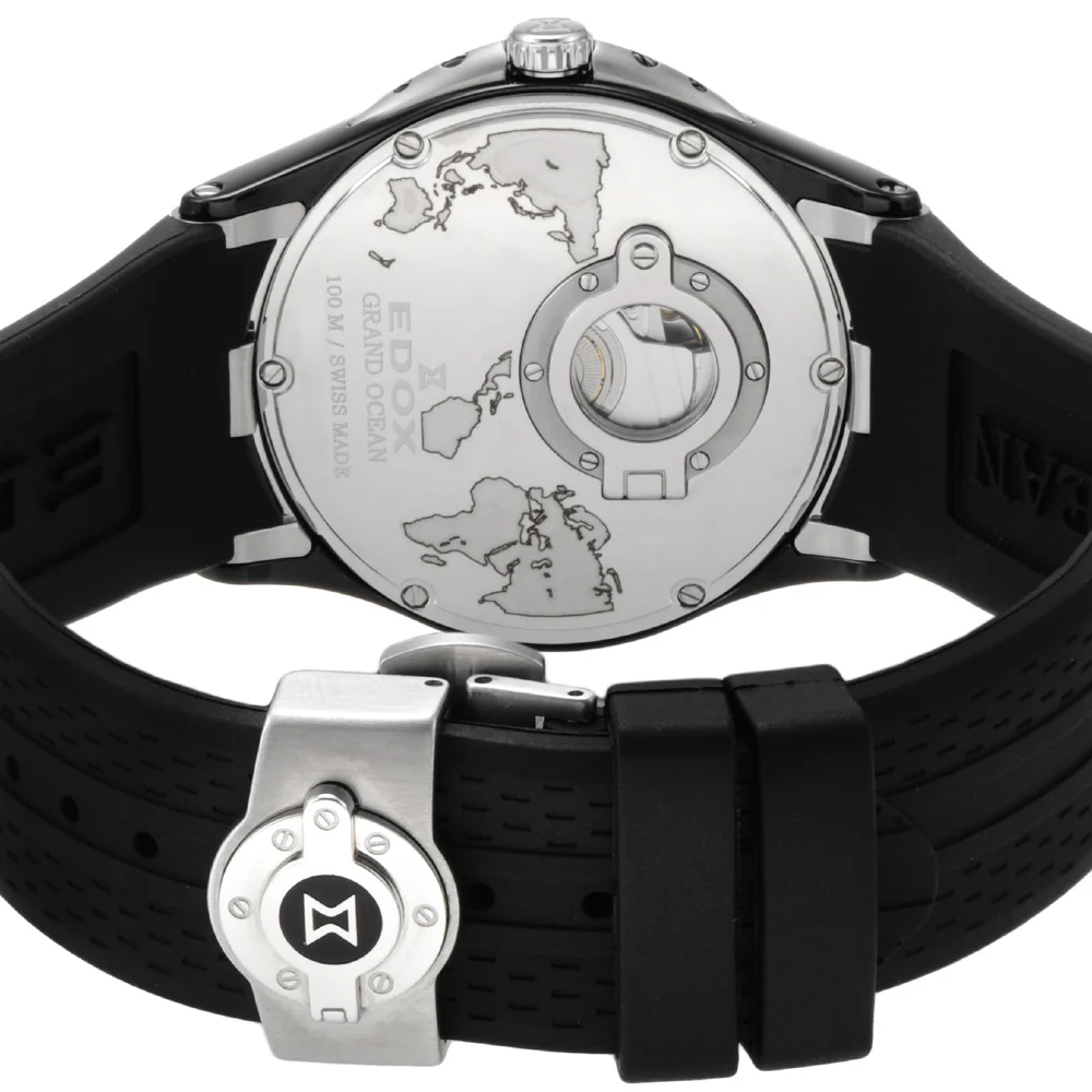 77002357NNIN Grand Ocean 2-Year Warranty Black Silver Stainless Steel Water Resistant Elegant Design - Image 3