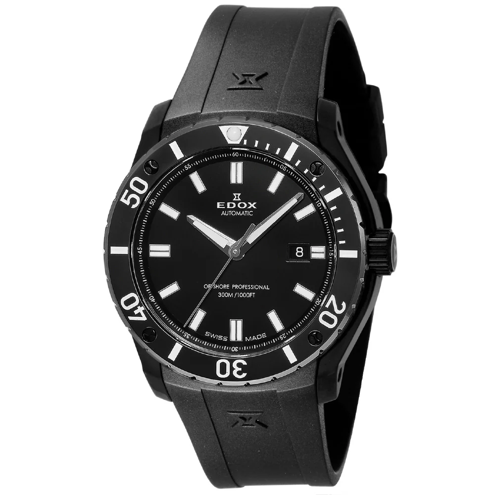 8008837NNIN Chrono Offshore1 2-Year Warranty Black Water Resistant Chronograph Stylish Design