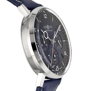 80863 HINDENBURG SOLAR Navy 2-Year Warranty Solar-Powered Elegant Design Water-Resistant - Image 2