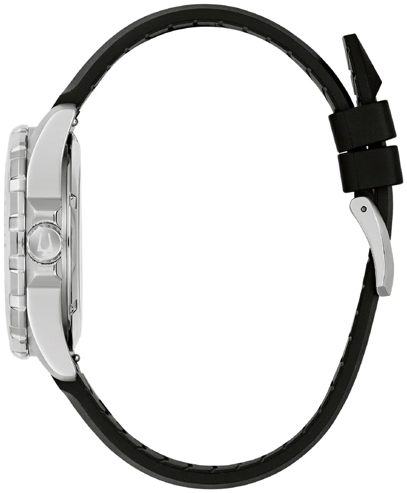 98B465 Bulova Marine Star Automatic Watch Stainless Steel Case Water Resistant Date Display Elegant Design - Image 2