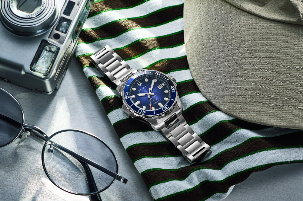 98B466 BULOVA Marine Star Automatic Watch - Water Resistant - Stainless Steel Case - Luminous Hands - Date Function - Image 4