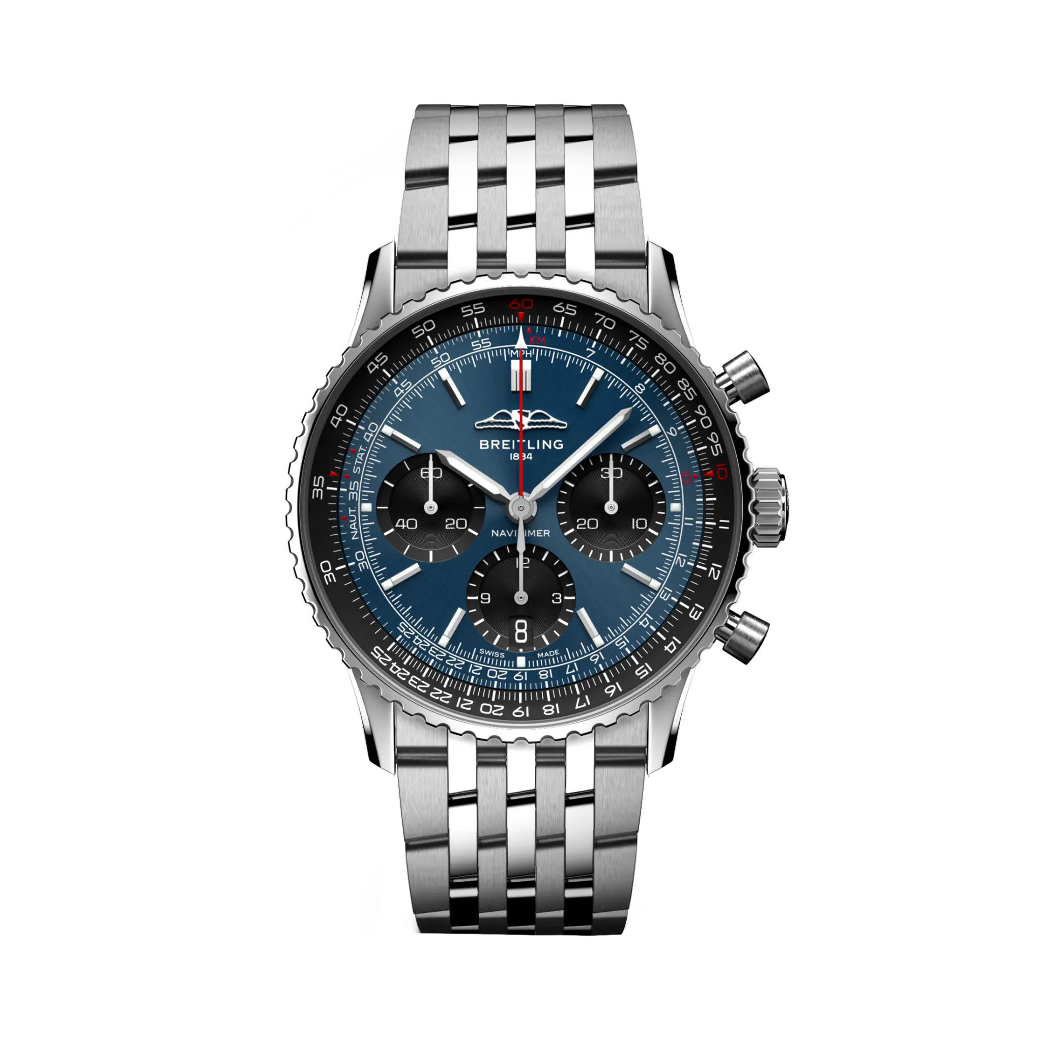 AB0139241C1A1 Luxury Chronograph Stainless Steel Water Resistant Sapphire Crystal