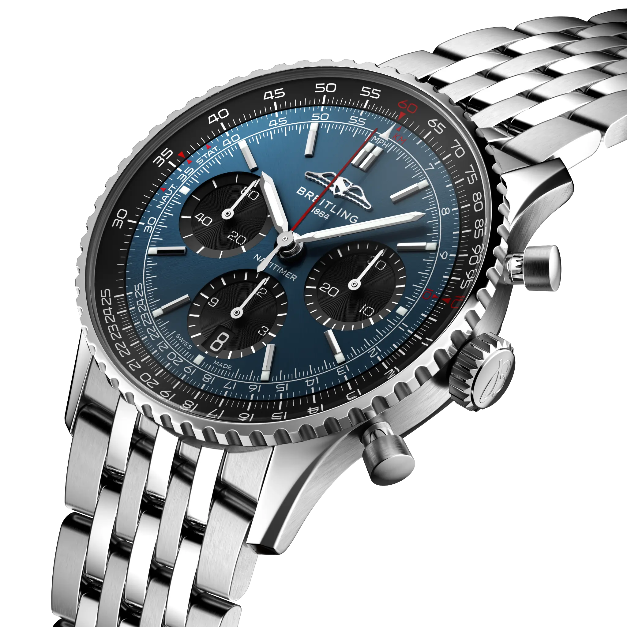 AB0139241C1A1 Luxury Chronograph Stainless Steel Water Resistant Sapphire Crystal - Image 2