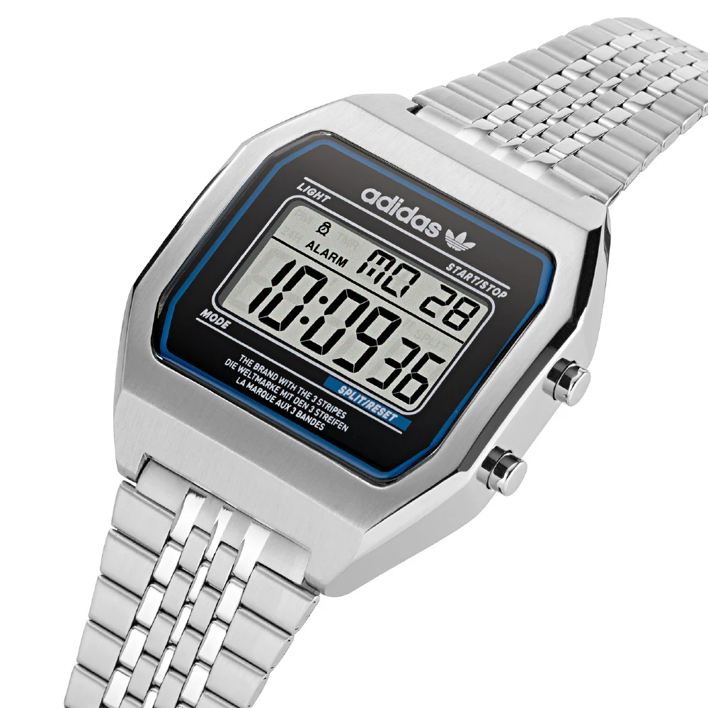 ADIDAS AOST22072 Digital Two 1 Year Warranty Silver Lightweight Stylish Design Water Resistant - Image 2