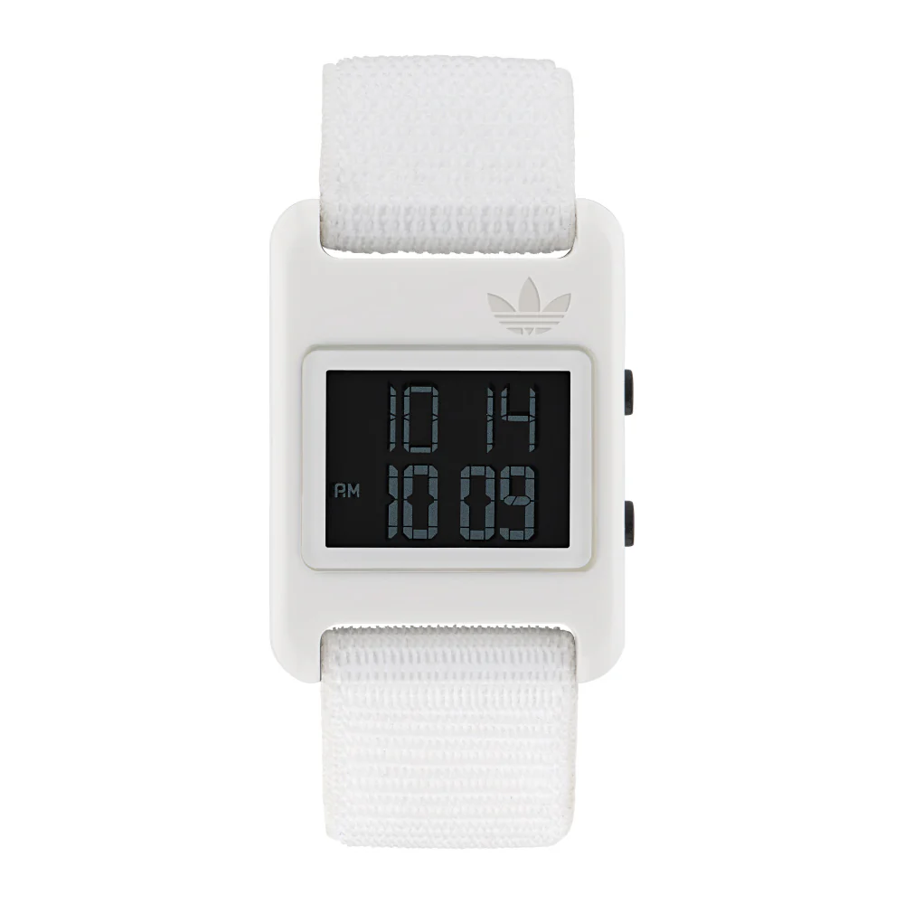 ADIDAS AOST23064 Retro Pop Digital Watch 1-Year Warranty Stylish White Color Lightweight Design
