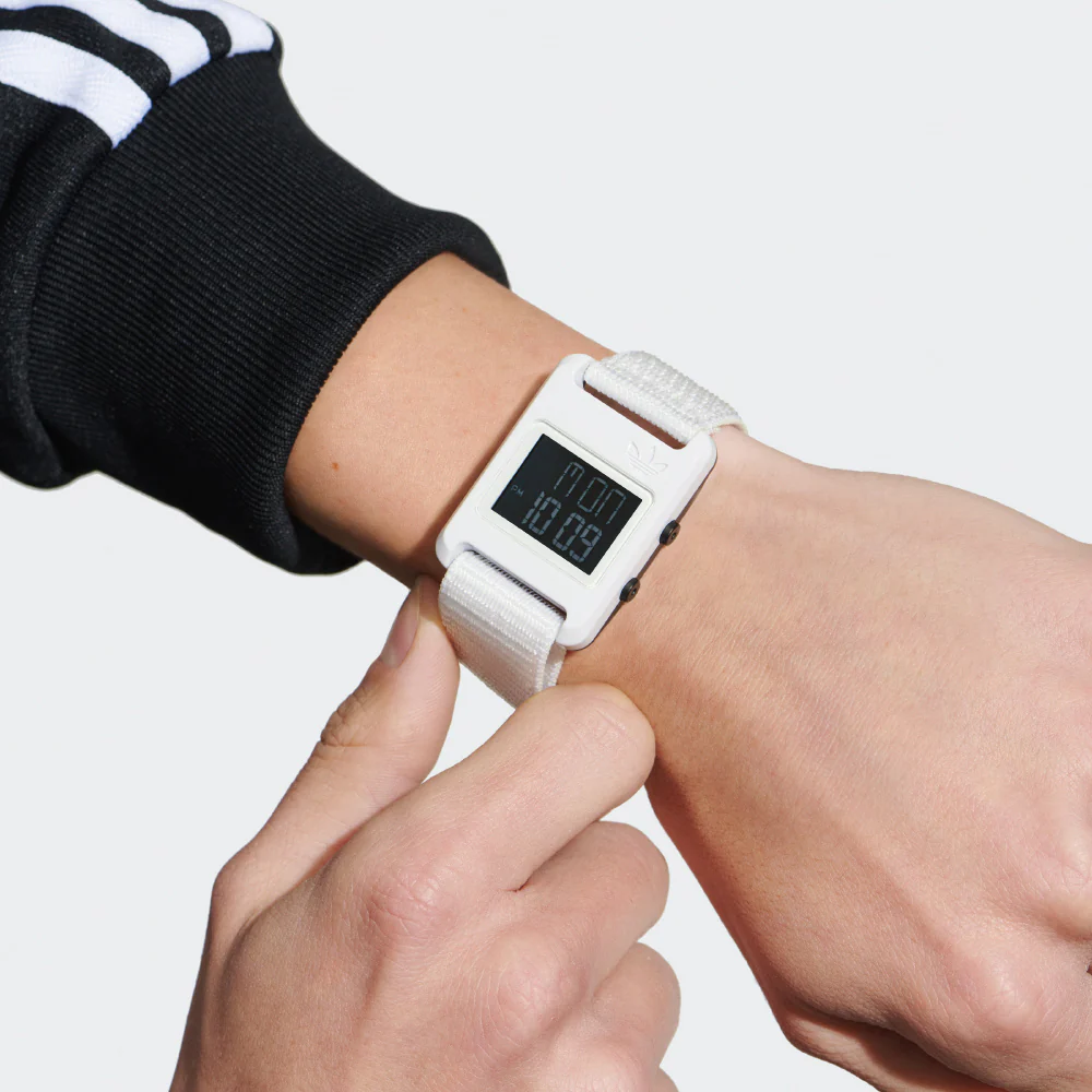 ADIDAS AOST23064 Retro Pop Digital Watch 1-Year Warranty Stylish White Color Lightweight Design - Image 6