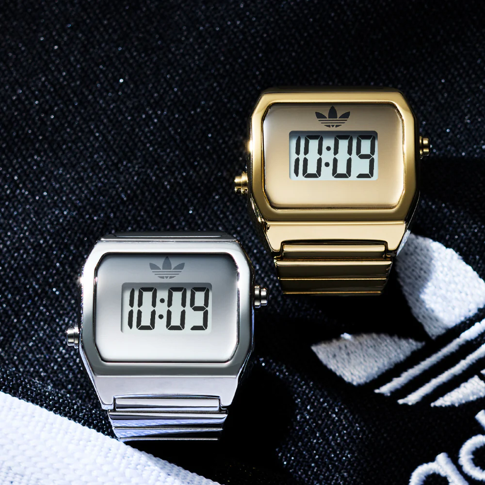 ADIDAS AOST26037 Digital Two Ring 1-Year Warranty Silver Stylish Design Water-Resistant Lightweight - Image 4