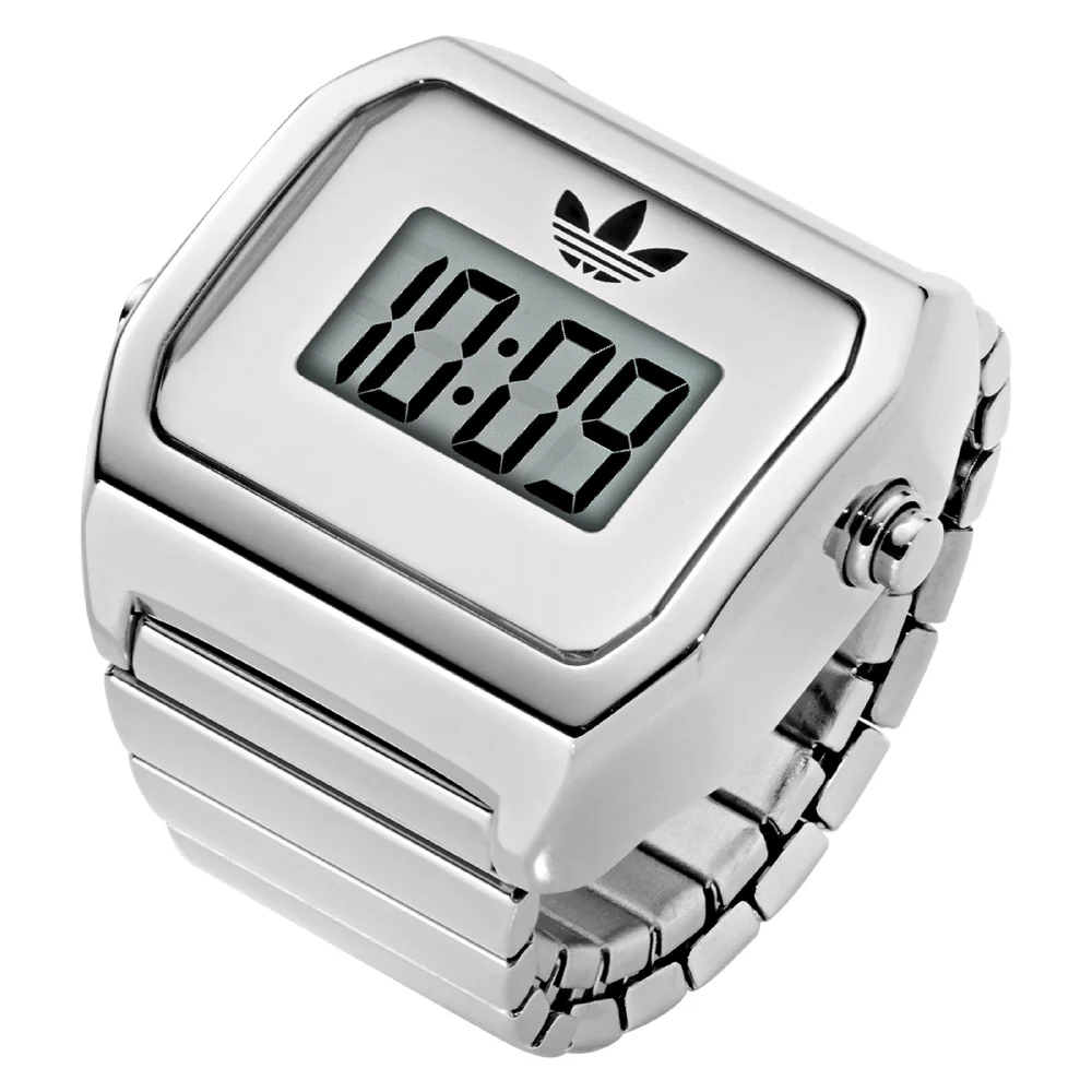 ADIDAS AOST26037 Digital Two Ring 1-Year Warranty Silver Stylish Design Water-Resistant Lightweight - Image 7