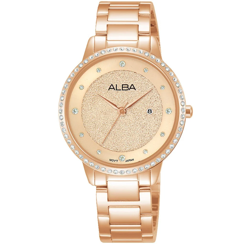 ALBA AH7W20X1 Quartz Rose Gold-Tone Stainless Steel Women's Watch