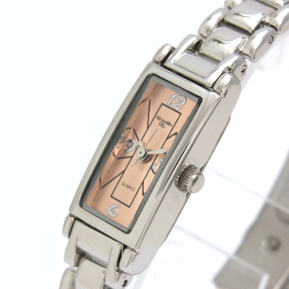 Alessandra Olla AO-240-4 Pink Gold Rectangular Women's Watch - Image 6