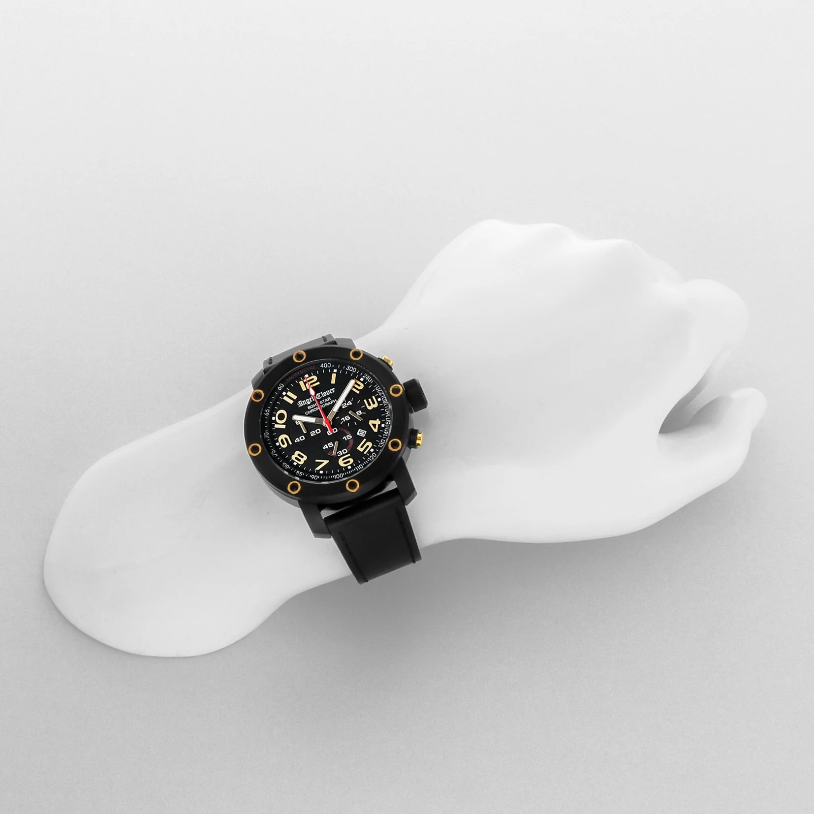 ANGEL CLOVER 8ght Star NES46BBG-BKL Black Dial Men's Watch - Image 4