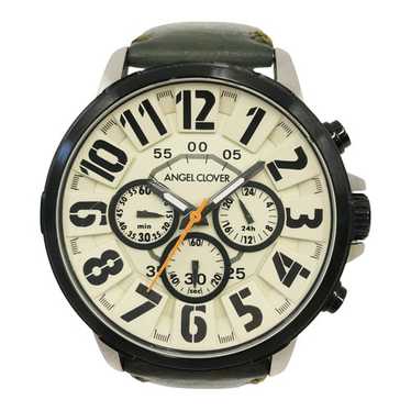 ANGEL CLOVER BU44BK GRY Stylish Bump Watch with 1 Year Warranty, Elegant Black Design, Precision Movement, and Durable Construction