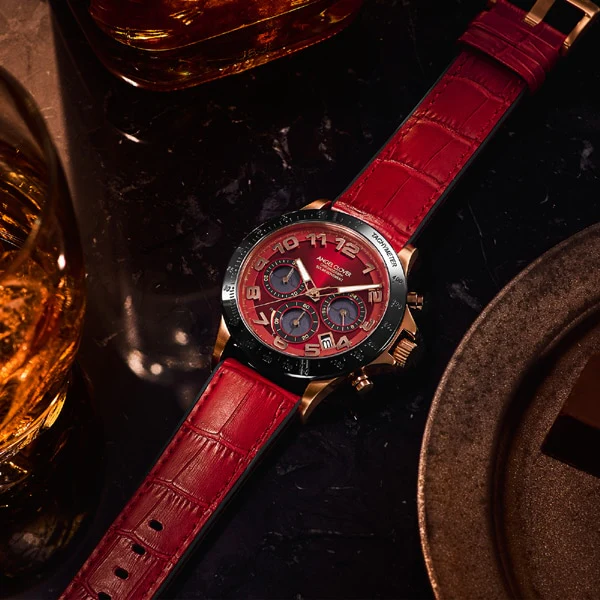 ANGEL CLOVER LUS44PRE-RE Men's Leather Strap Stylish Design Water-Resistant Durable Build Elegant Timepiece - Image 5