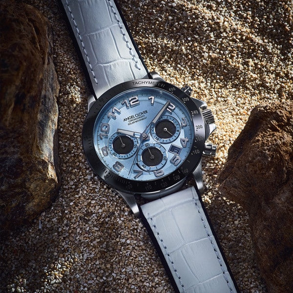ANGEL CLOVER LUS44SBU WH Men's Luce Solar Watch with Stylish Design, Durable Construction, Water Resistance, and Eco Friendly Solar Power - Image 6