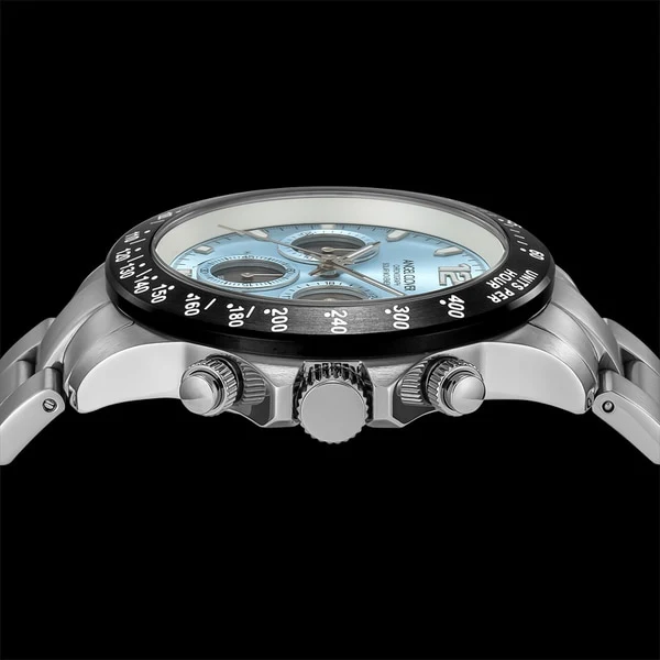 ANGEL CLOVER NLUS44SBK BU Luce Solar Men's Metal Belt with Durable Design, Sleek Style, and Adjustable Fit for Everyday Comfort - Image 4