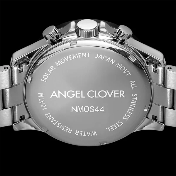 ANGEL CLOVER NMOS44SBRE Stylish Solar Powered Watch with Durable Stainless Steel, Elegant Blue Dial, and Water Resistance for Everyday Use - Image 5