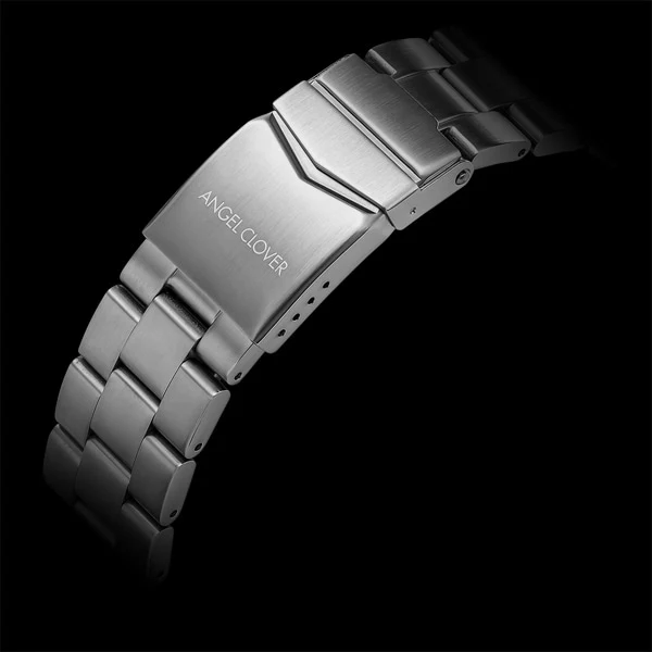 ANGEL CLOVER NTCS44SSWH Elegant Solar Powered Watch with Durable Stainless Steel, Water Resistant Design, and Classic White Dial - Image 6