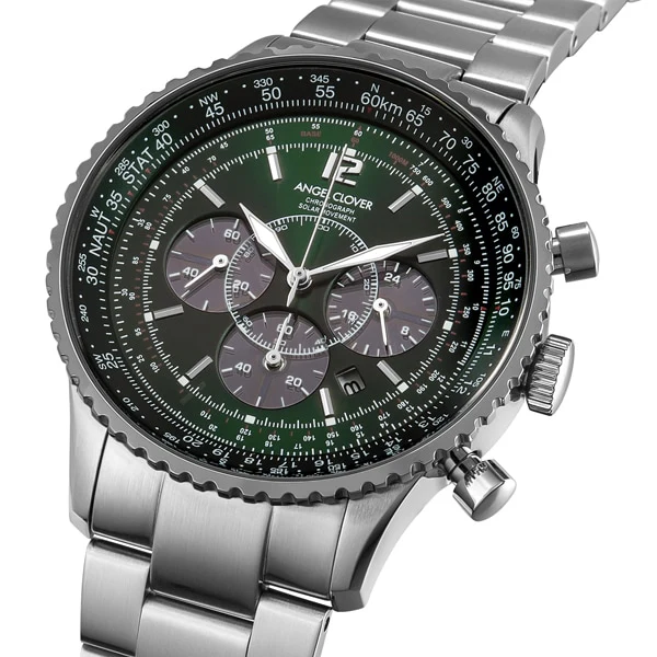 ANGEL CLOVER NTS44SGR Stylish Solar Powered Watch with Durable Stainless Steel, Elegant Design, and Water Resistance for Everyday Wear - Image 2