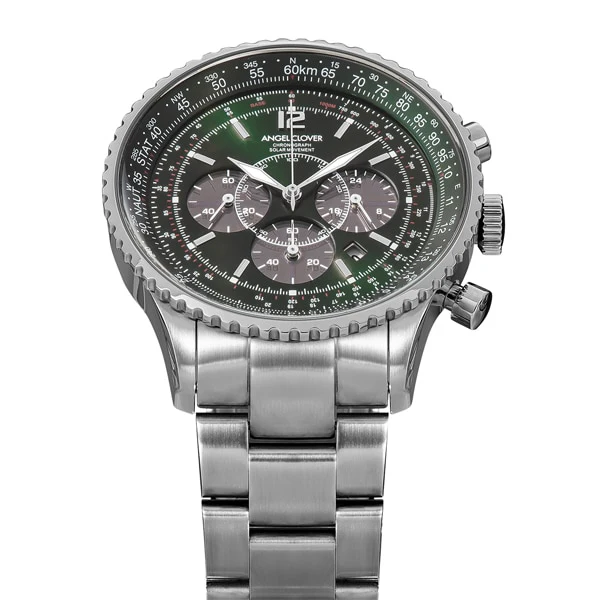 ANGEL CLOVER NTS44SGR Stylish Solar Powered Watch with Durable Stainless Steel, Elegant Design, and Water Resistance for Everyday Wear - Image 3