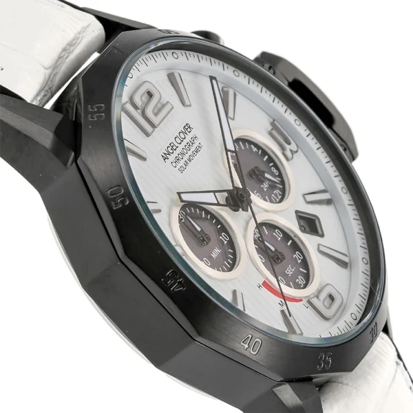 ANGEL CLOVER NTS45BWH-WH Time Craft Solar Eco-Friendly Design 1-Year Warranty Stylish Minimalist Watch - Image 5