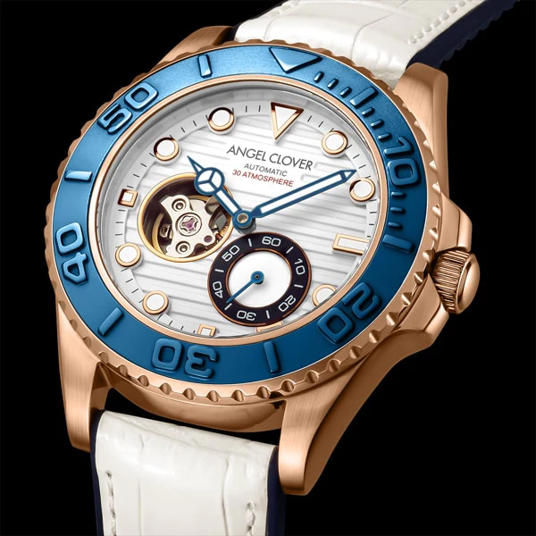 ANGEL CLOVER SCA44PWH WH Elegant Sea Cruise Automatic Watch with Water Resistance, Luminous Hands, and a Stylish White Dial - Image 2
