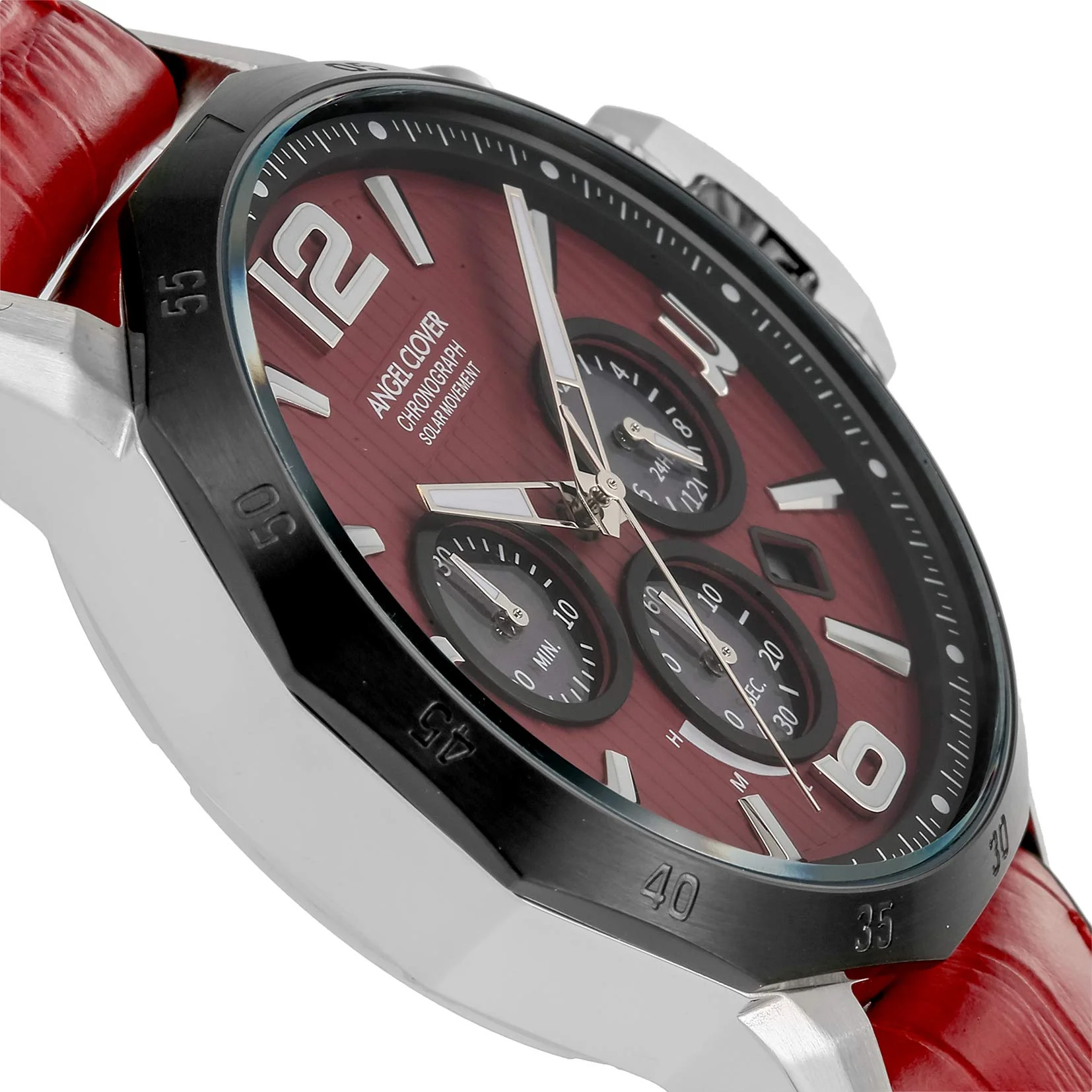 ANGEL CLOVER TIME CRAFT SOLAR NTS45SRE-RE Men's Watch - Image 3