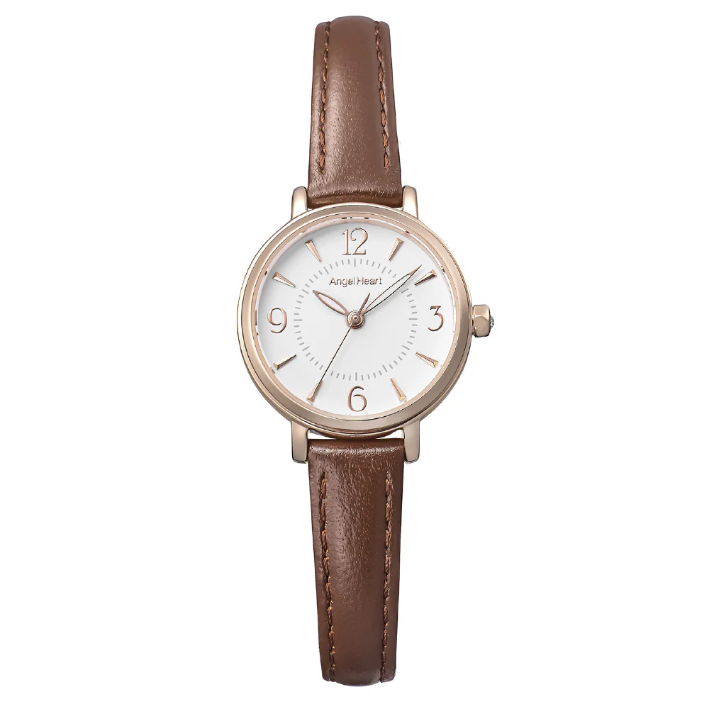 Angel Heart ITNN25PBW Elegant White Design Water Resistant 1-Year Warranty Japanese Movement