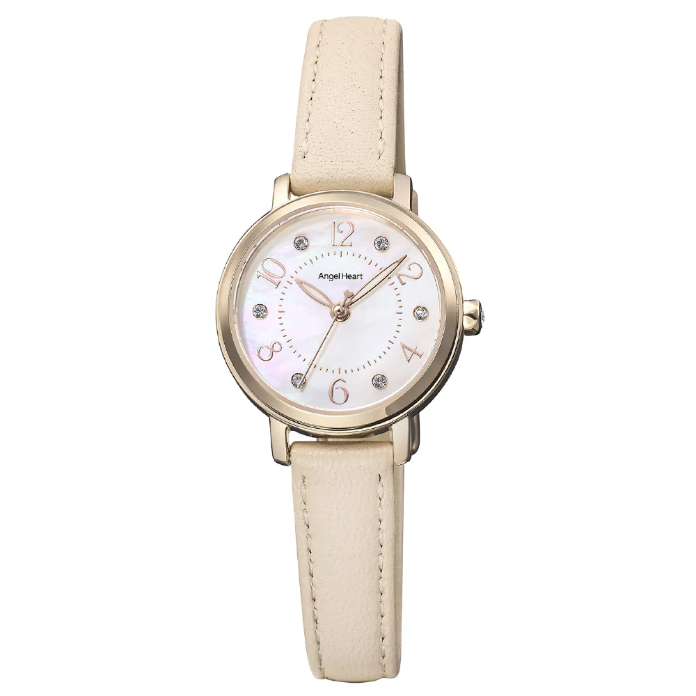 Angel Heart THN24P-PK Elegant Twinkle Heart Design White Pearl Dial 1-Year Warranty Stylish Women's Watch