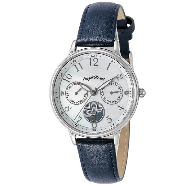 Angel Heart TT33S NV Elegant Twinkle Time Watch with Pearl Dial, Sparkling Crystal Accents and Stylish Stainless Steel Band