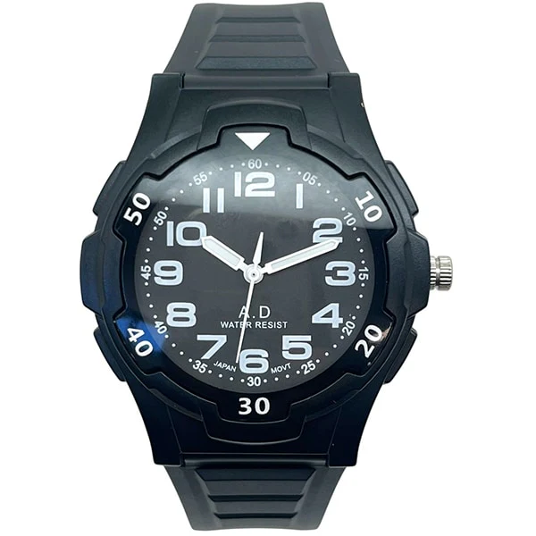 Arias A2454BK Unisex Watch with Rubber Strap 10 ATM Water Resistant Stylish Design