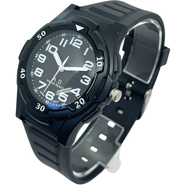 Arias A2454BK Unisex Watch with Rubber Strap 10 ATM Water Resistant Stylish Design - Image 5