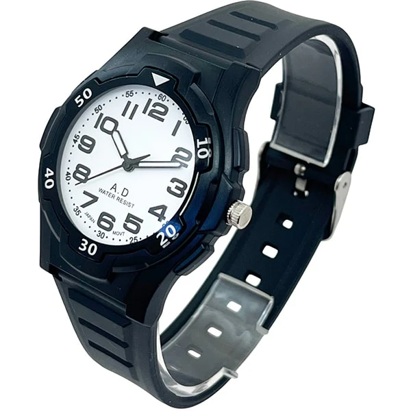 Arias A2454WH Unisex Waterproof 10 ATM Rubber Strap Stylish Design Durable Timepiece - Image 2