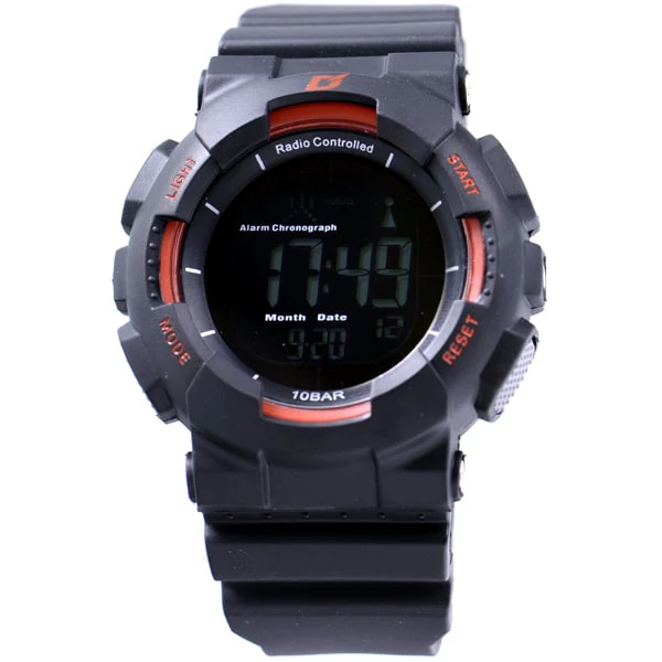 Arias ADWW15039RCSOL3 Solar Powered Radio Controlled Men's Watch Black Red Stylish Design Water Resistant - Image 3