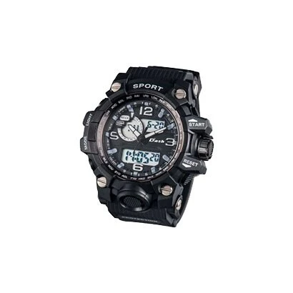 Arias ADWW17095-02 Analog-Digital Sports Watch Gunmetal Water Resistant LED Display Men's