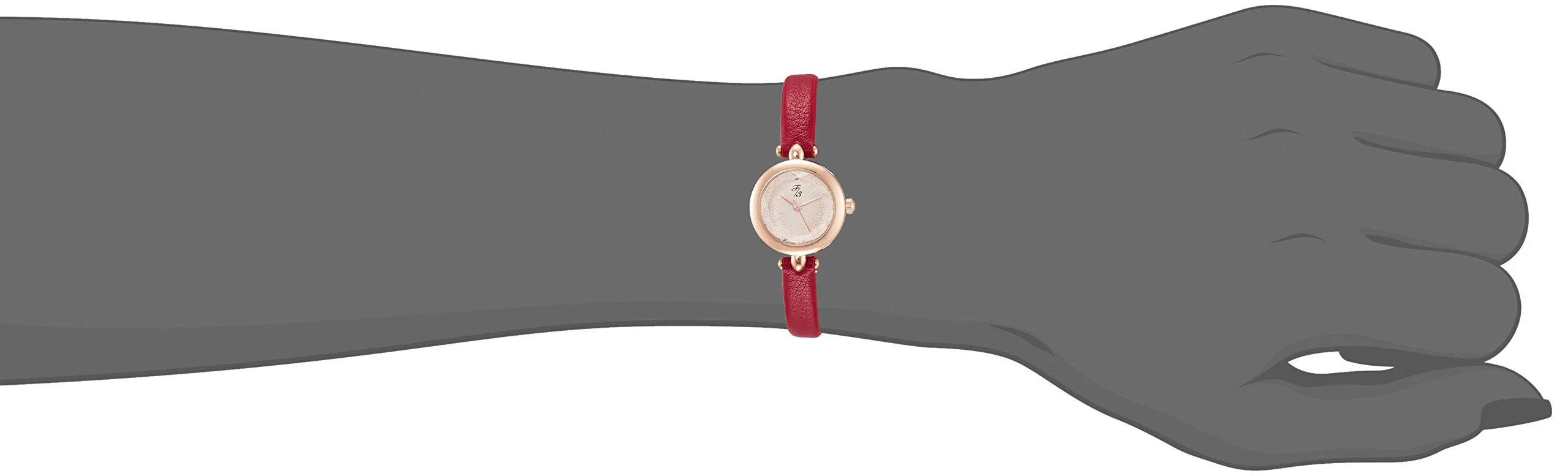 ARIES F3 Classic Red Leather Women's Watch FP005RD1 - Image 2