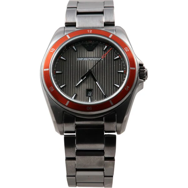 Armani AR11178 Elegant Stainless Steel Case Stylish Leather Strap Water Resistant Quartz Movement