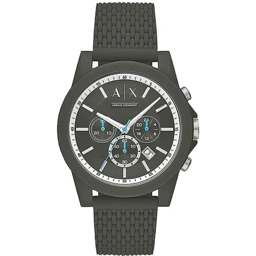 Armani AX1346 Stylish Men's Rubber Band Water Resistant Elegant Design 2-Year Warranty - Image 3