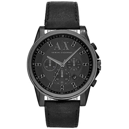 Armani AX2507 Stylish Men's Leather Band Water Resistant Elegant Design 2-Year Warranty