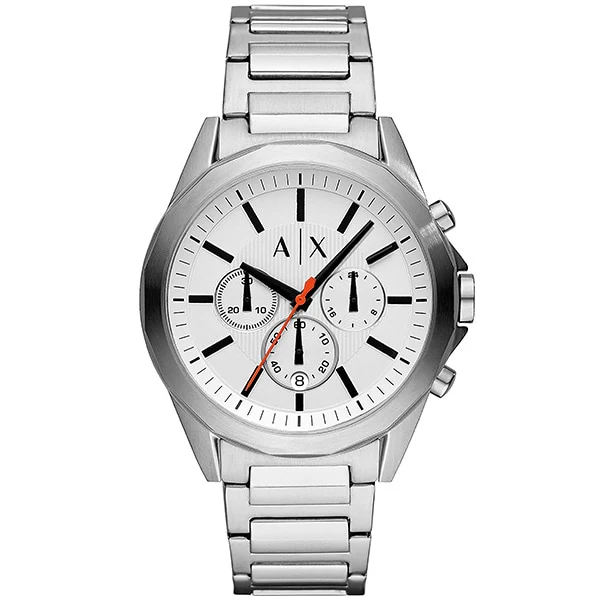 Armani AX2624 Stylish Stainless Steel Case Water Resistant Quartz Movement 2-Year Warranty