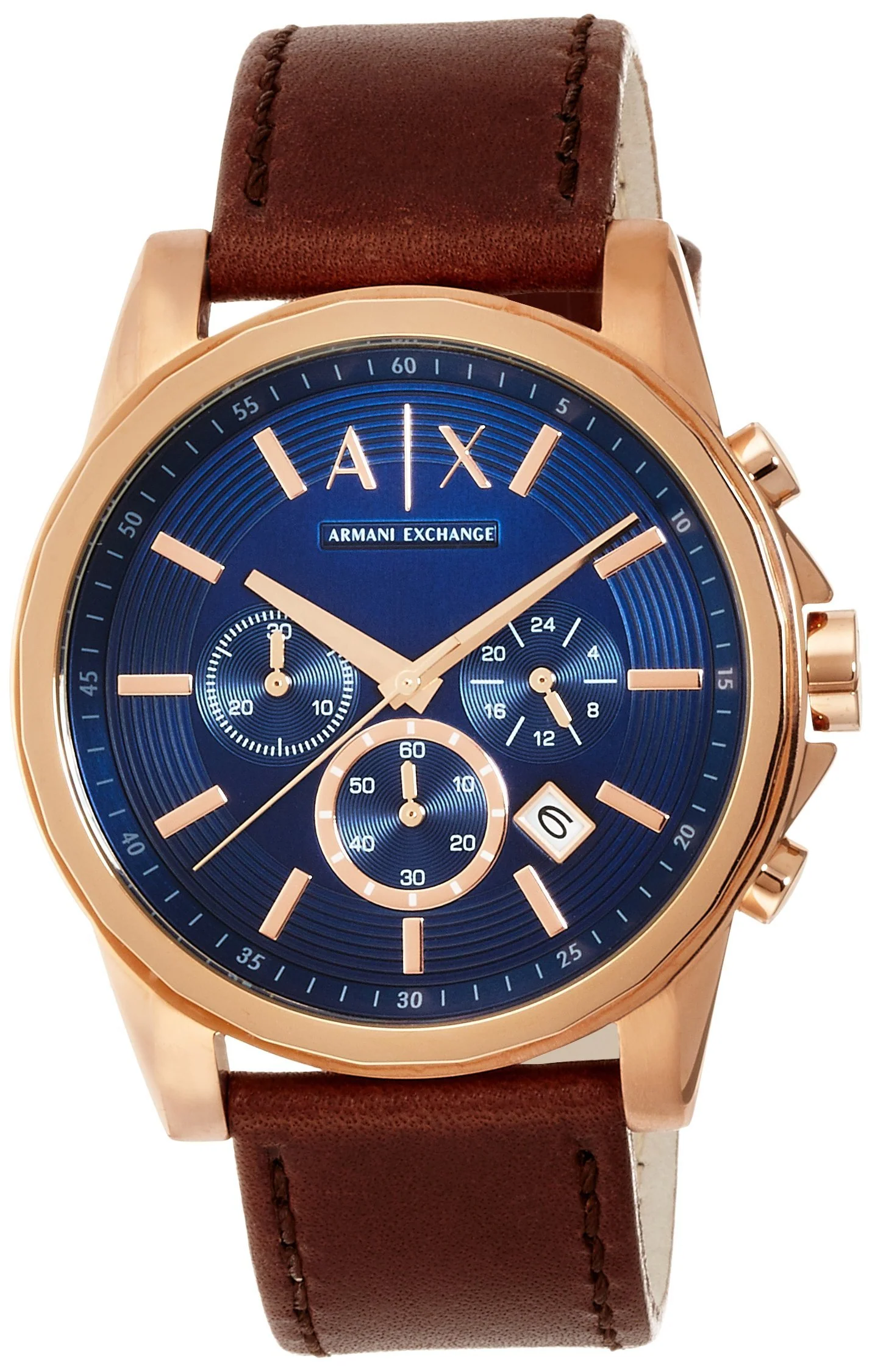 ARMANI EXCHANGE AX2508 Men's Brown Leather Quartz Watch