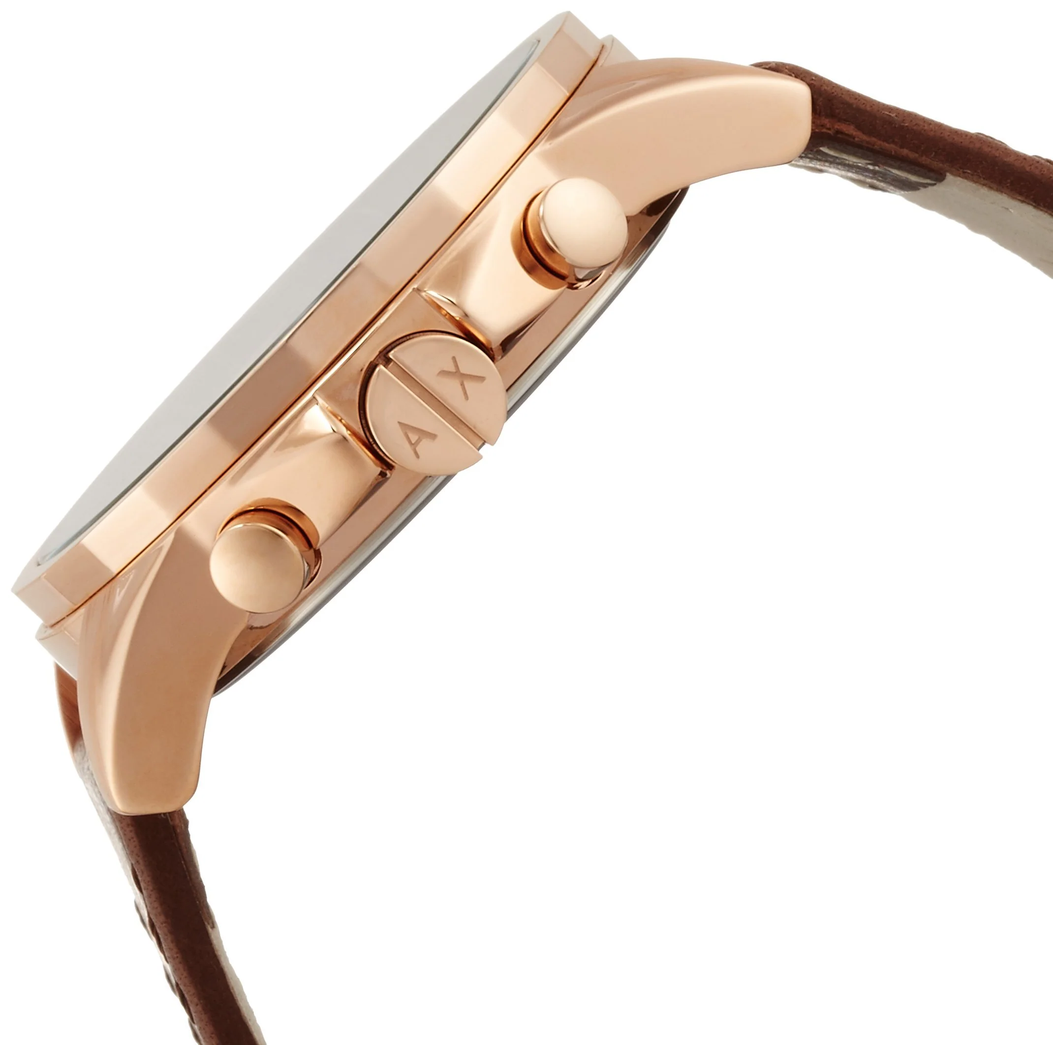 ARMANI EXCHANGE AX2508 Men's Brown Leather Quartz Watch - Image 3